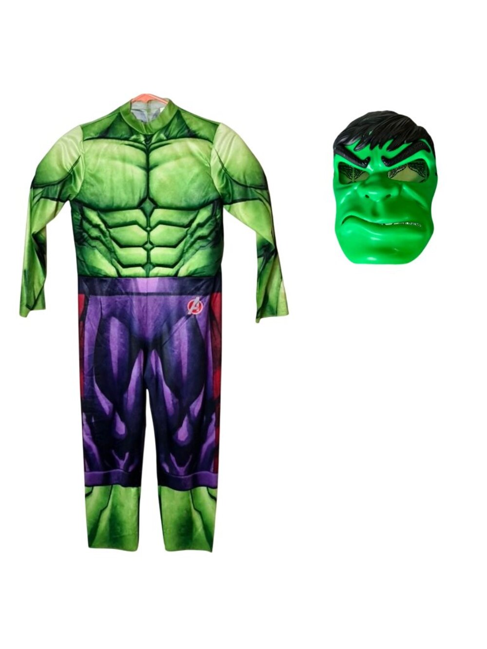 Incredible Hulk Boys M Costume Complete Mask Marvel Muscle Suit Halloween Costum
